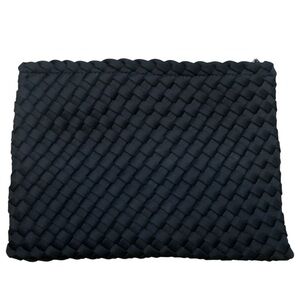 Sol and Selene NEW Black Woven Travel Clutch Zipper Bag